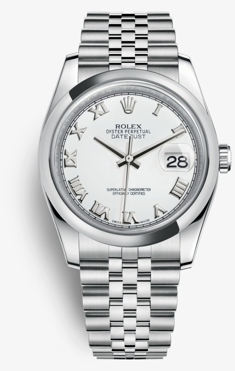 Datejust - Rolex Datejust 36 White Gold, transparent png #2812273