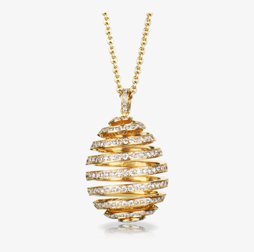 Diamond And Yellow Gold Earrings - Huevos En Joyas, transparent png #2812876