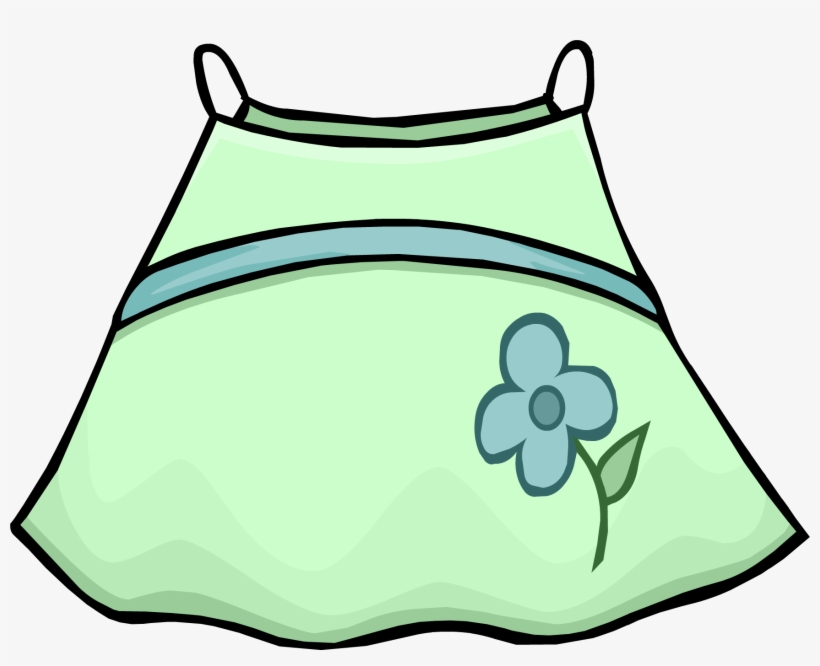 Spring Dress Icon - Club Penguin Green Dress, transparent png #2812905
