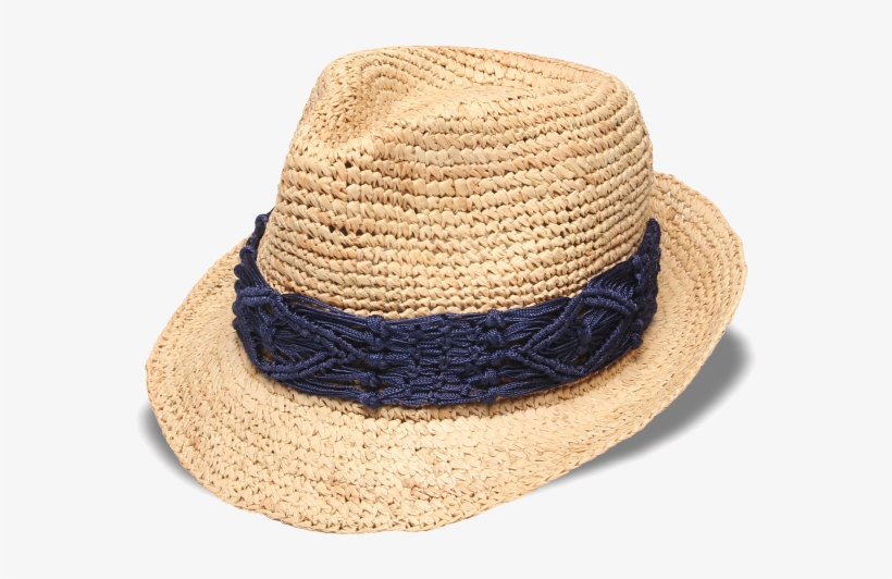 Raffia Hat Png Photo - Physician Endorsed Malia Fedora - Navy, transparent png #2813431