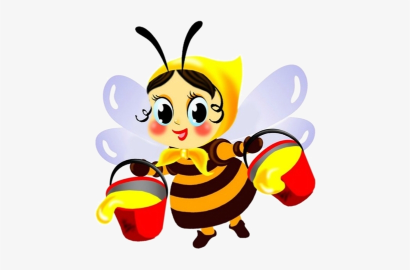 Clip Art Free Download Cartoon Bee Clipart - Пчела На Цветке Рисунок, transparent png #2814114