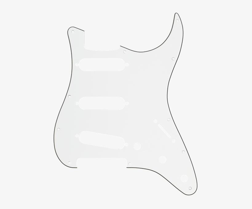 Fender Stratocaster Sss 11 Hole Pick Guard Parchment - Sss Guitar Pickguard Draw, transparent png #2814307