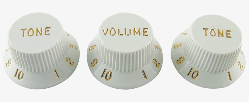 Fender ®, Stratocaster, 1 Volume, 2 Tone - Fender Strat Knobs White, transparent png #2814376