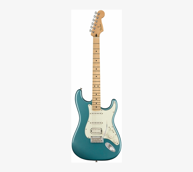 Fender, Fender Player Series Stratocaster, Tidepool, - Fender Standard Stratocaster Black Guitar, transparent png #2814596
