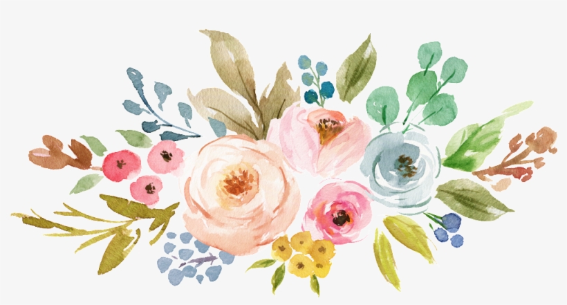 Ink Colorful Transparent Hand Painted Flowers Png - Watercolor Flowers Clipart Png, transparent png #2814839