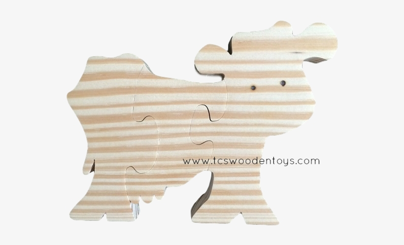 Wp101 Chunky Wooden Farm Cow Toy Puzzle - Toy, transparent png #2815047