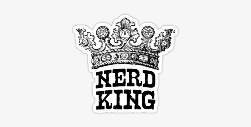 "nerd King Crown Logo " Stickers By Nerdking - King Of The Nerds, transparent png #2817163