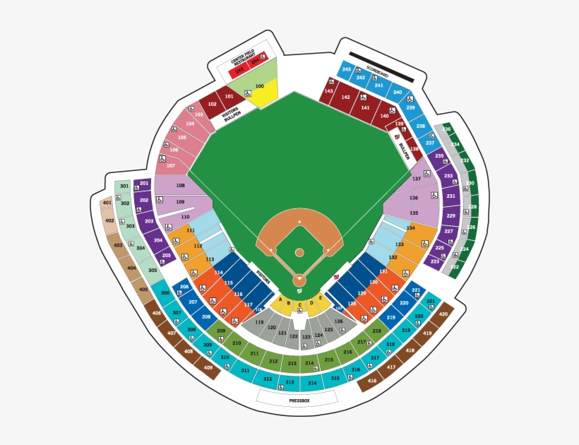 Partial Season Ticket Plans Washington Nationals - Mariners Seating Chart With Rows, transparent png #2817688