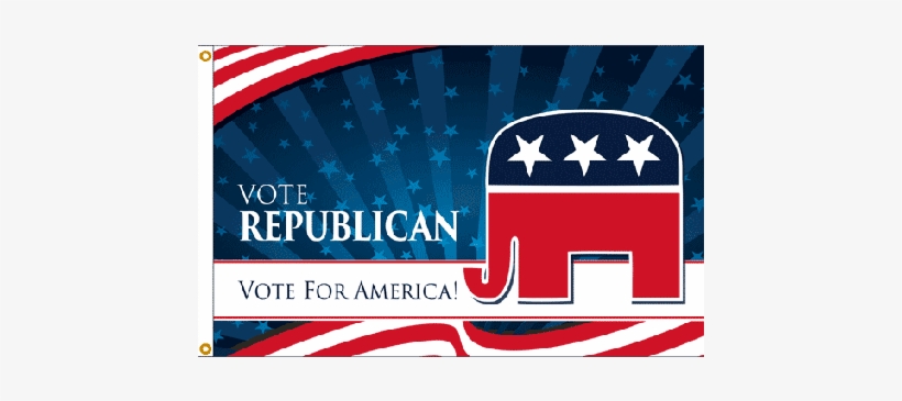 Vote Republican Flag - Us Republican Party Emblem, transparent png #2818159