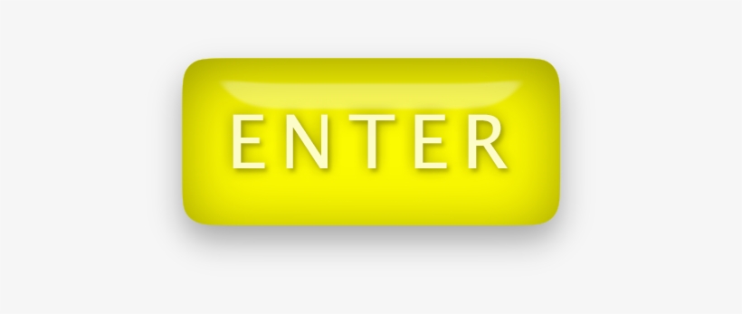 Enter Glass Button Yellow - Enter Button Icon Png, transparent png #2818194