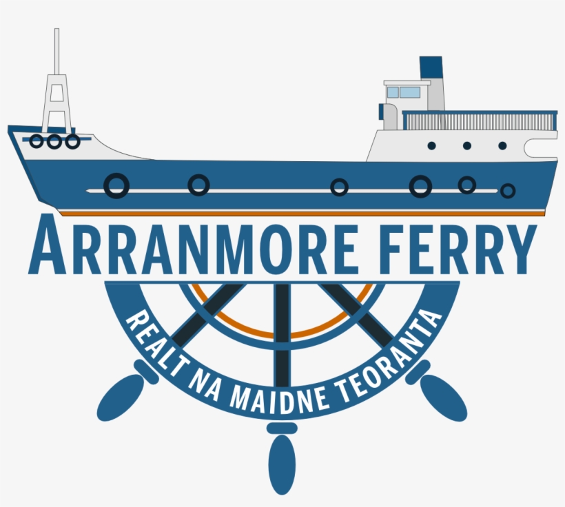 Arranmore Ferry Main Logo, Blue Ferry Icon, Car And - Ship's Wheel, transparent png #2818240