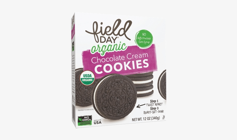 Field Day Organic Chocolate Cream Cookies, transparent png #2818884