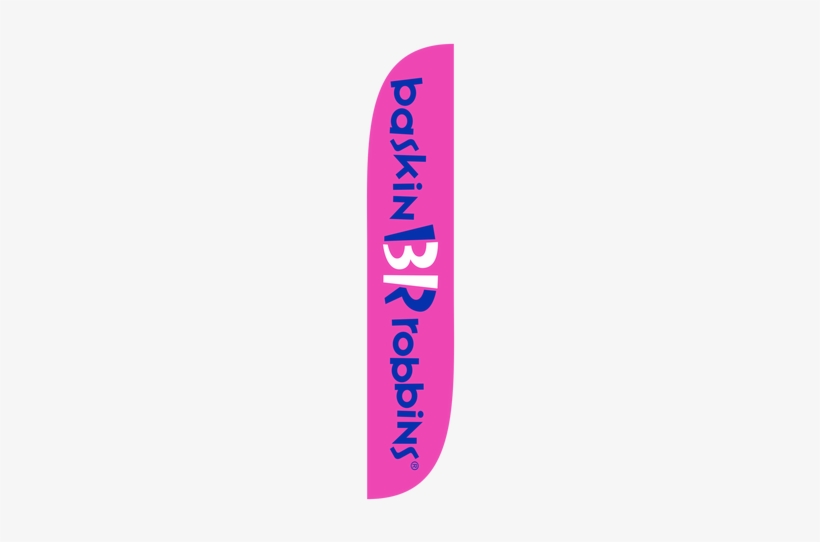 Baskin Robbins Feather Flag Pink - Baskin Robbins Feather Flag, transparent png #2819557