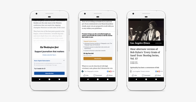 Facebook Is Rolling Out A New Solution For News Publishers - Facebook Instant Articles Ad, transparent png #2819955