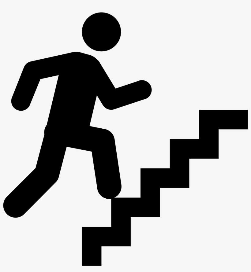 The Icon For "wakeup Hill On Stairs" Shows - Stairs Icon, transparent png #2820475