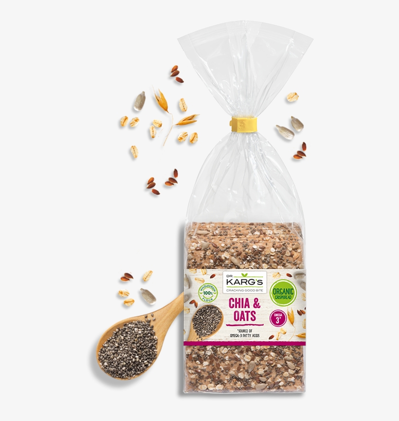 Chia & Oats - Dr Karg Organic Seed Spelt Crispbread Delivered Worldwide, transparent png #2821095