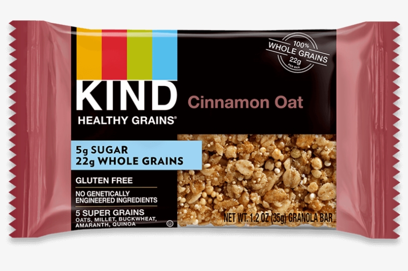 Cinnamon Oat - Kind Bar Vanilla Blueberry Nutrition Label, transparent png #2821442