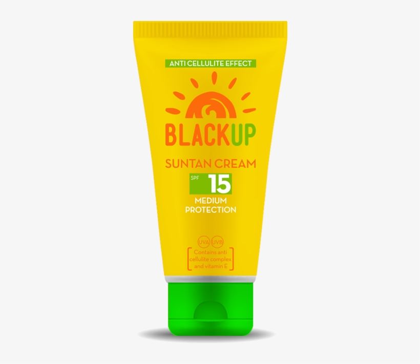 Black Up Suntan Cream With Anti-cellulite Effect Is - Cream, transparent png #2821535
