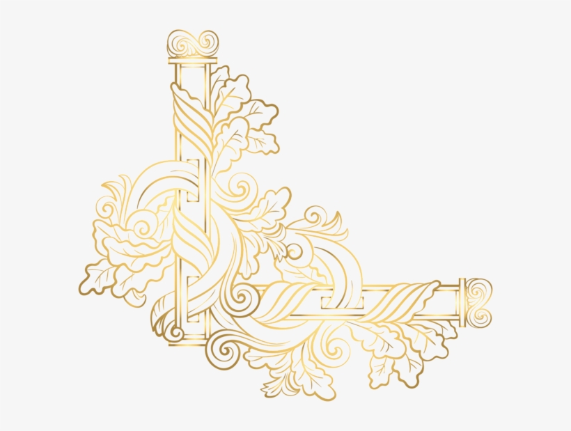 Decorative Corner Borders Transparent Download - Decorative Gold Corner Png, transparent png #2821887