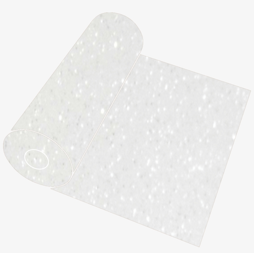 20" White Glitter Roll - Paper, transparent png #2821890