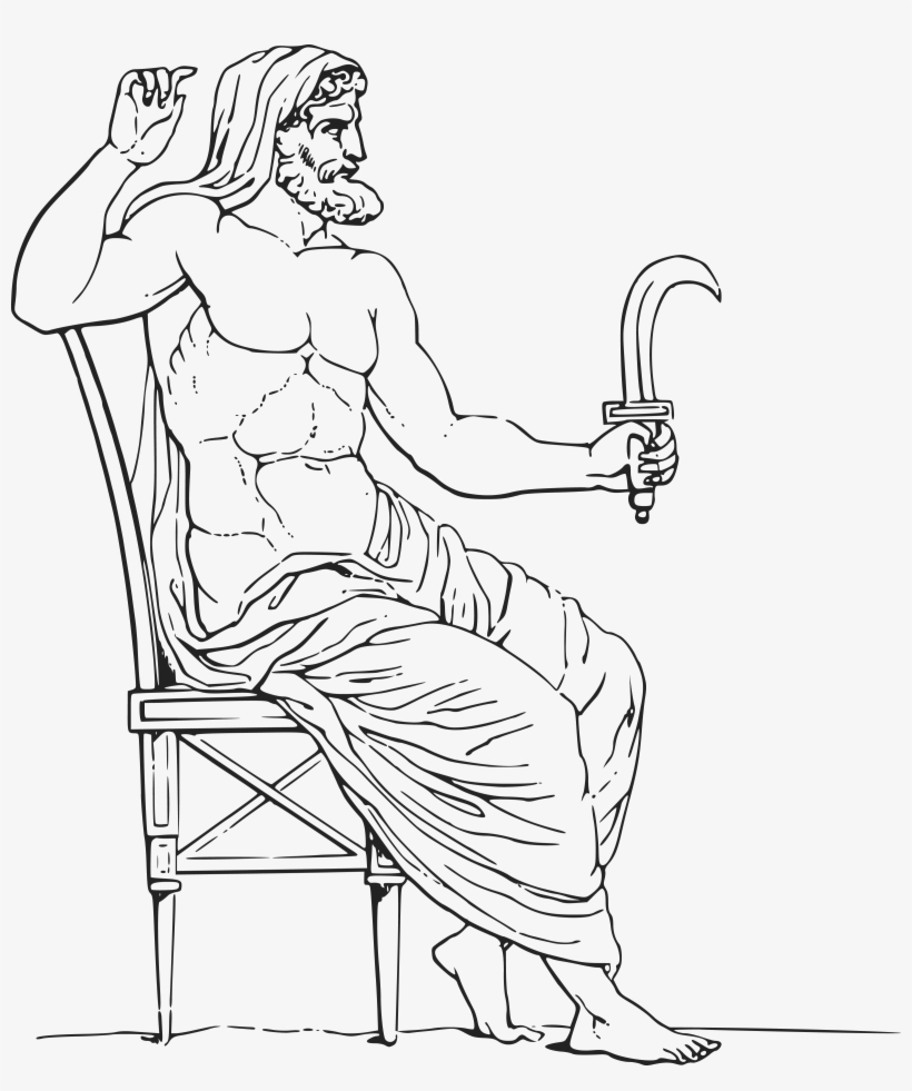 Free Clipart Of A Black And White Greek Mythology God, - Png Greek Mythology, transparent png #2821946