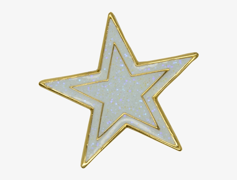 Star Pin, White Glitter/gold - Gorrito De Fiesta Dibujo, transparent png #2821947