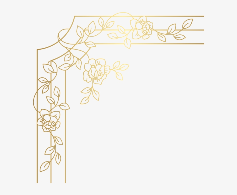 Decorative Golden Corner Png Clip Art - Golden Corner Png, transparent png #2821995