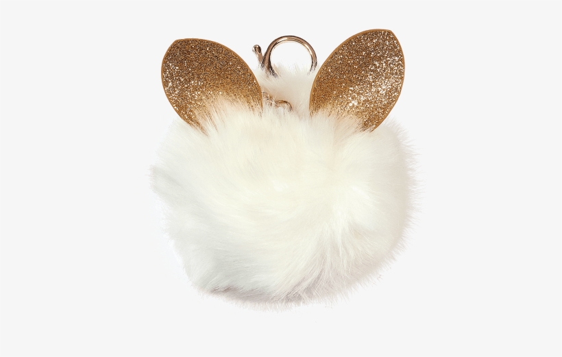 Picture Of Glitter Ears Furry Pom-pom Clip White - Glitter, transparent png #2821997