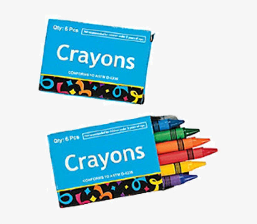 Kids Rule™ Blue Box 6-piece Crayon Sets - Box Of Crayons (6 Crayons In A Box), transparent png #2822515