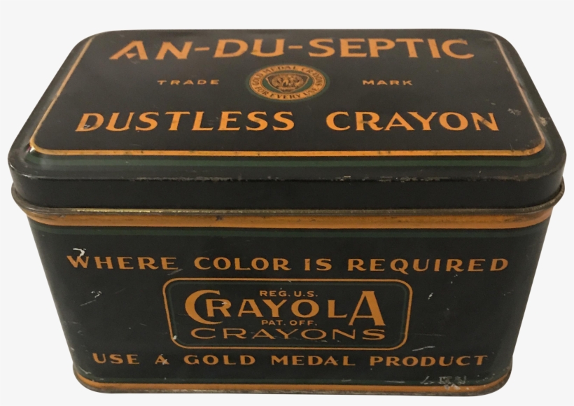 Antique Binney & Smith Crayola Crayon Tin - Crayola Crayons, transparent png #2822643