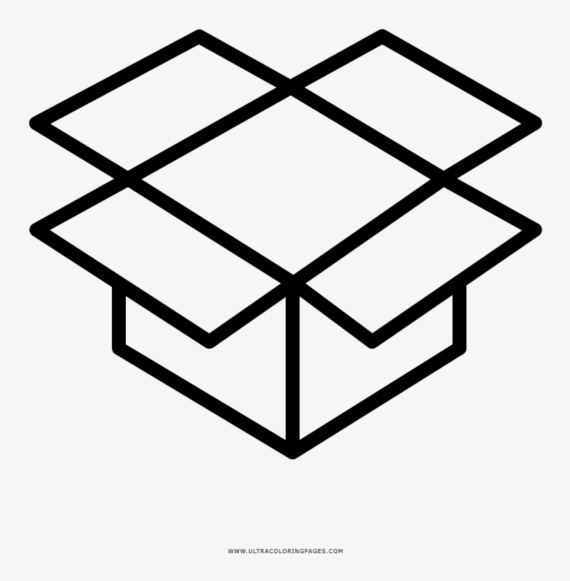 An Open Box Coloring Page - Think Outside The Box Icon, transparent png #2822755