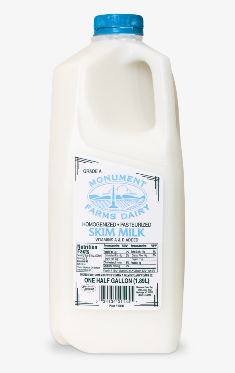 Skim Milk - Gallon, transparent png #2822850
