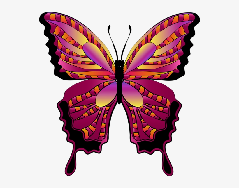 Red Butterfly Clipart Image - Butterfly Clipart, transparent png #2822877