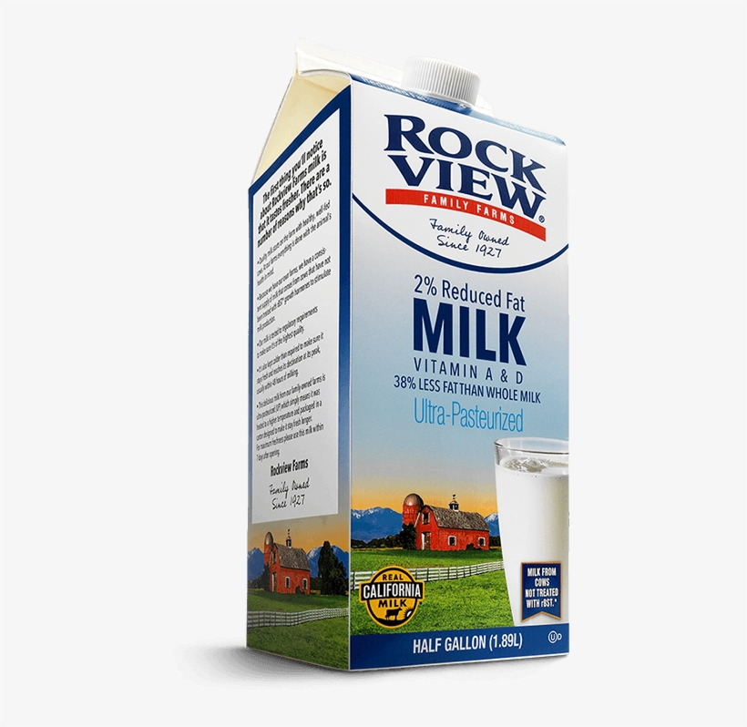 2% Reduced Fat Milk Ultra Pasteurized - Rock View Milk, transparent png #2822903