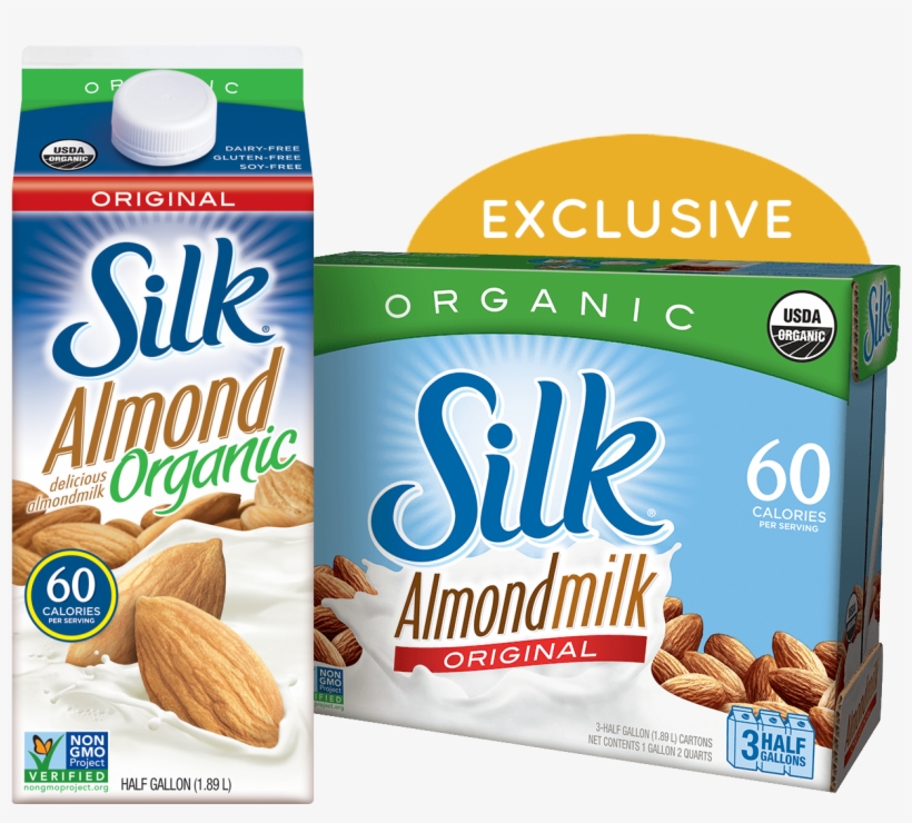 Silk Organic Original Almondmilk, transparent png #2823191