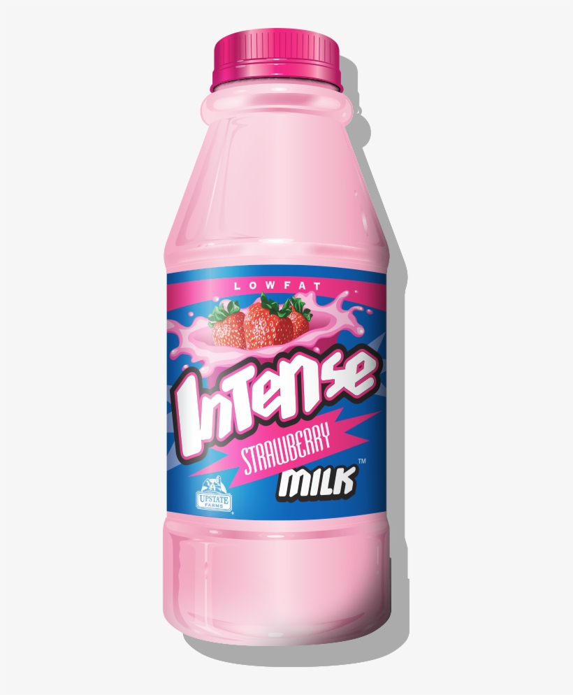 Lowfat Strawberry - Upstate Farms Milk, Intense, Original, Mint Chip -, transparent png #2823276