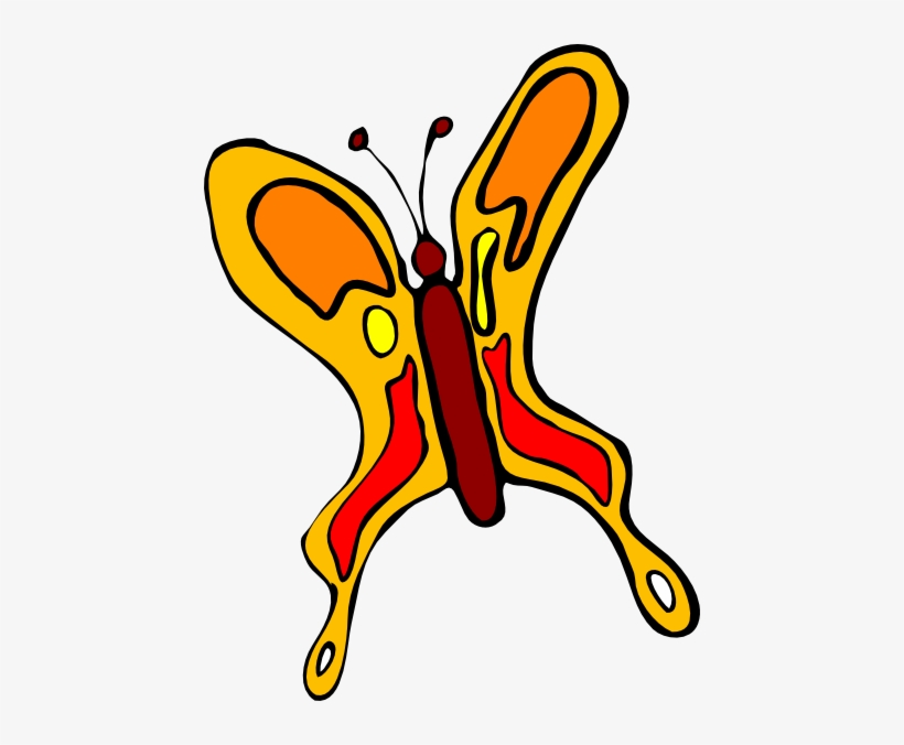 Download Orange And Red Cartoon Butterfly Svg Clip Arts 450 Free Transparent Png Download Pngkey