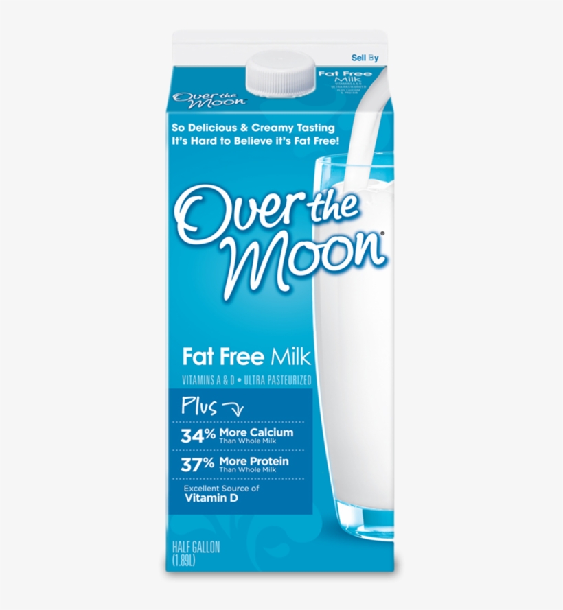 Over The Moon® Fat Free Milk - Lehigh Valley Over The Moon Fat Free Milk, transparent png #2823426
