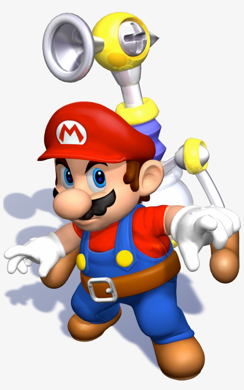 Sms-mario Fludd Pose - Super Mario Sunshine Artwork, transparent png #2823968