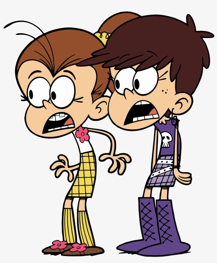 They Look Really Suprised - Loud House Luna And Luan, transparent png #2825005