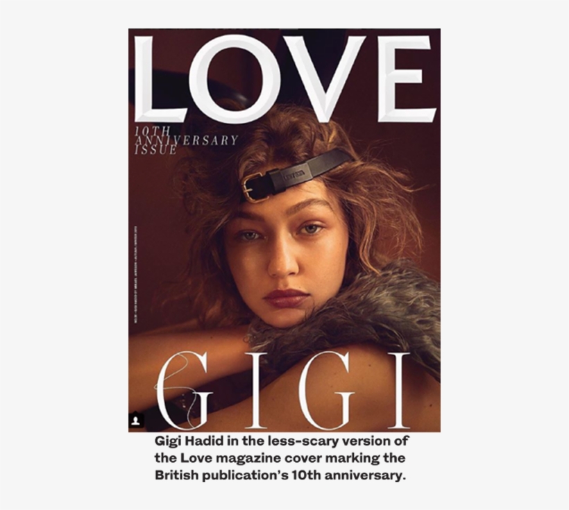 Is That You, Gigi Model In A Mask On Magazine Cover - Love Magazine Gigi Hadid 2018, transparent png #2825519