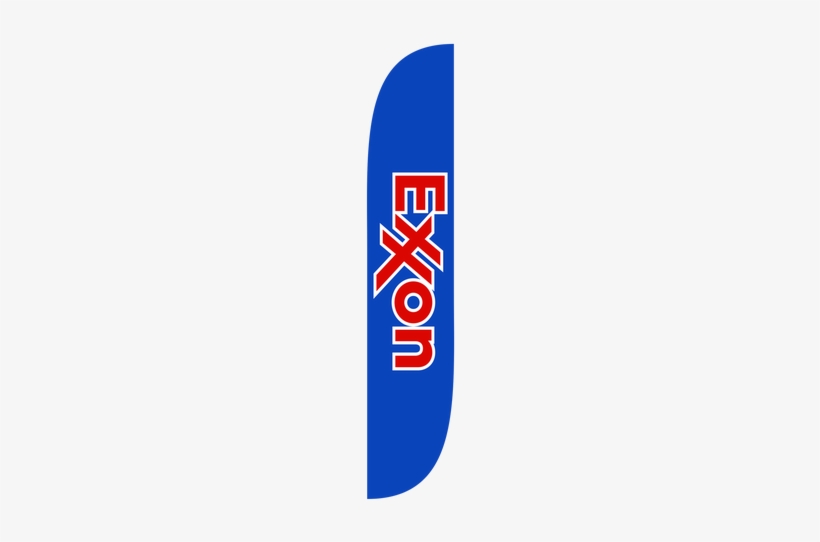 Exxon Gasoline Feather Flag Blue - Exxon Gasoline Feather Flag, transparent png #2826001