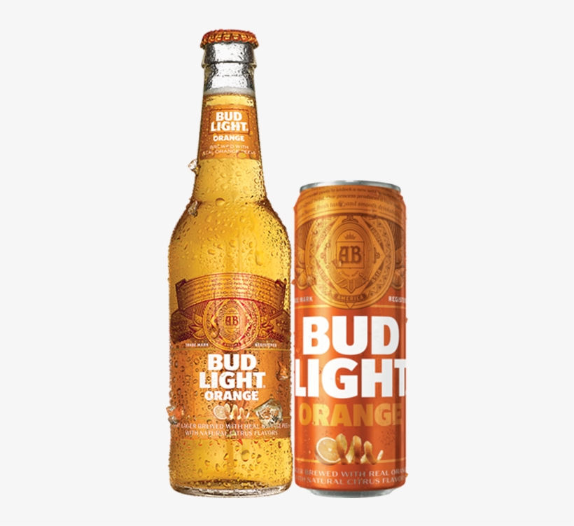 Bud Light Orange Cans/bottles - Glass Bottle, transparent png #2826052