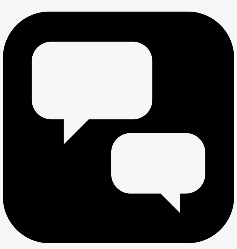 Speech Bubbles On Square Background Comments - Speech, transparent png #2826548