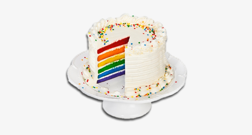 Rainbow-cake - Rainbow Cake Png, transparent png #2826631