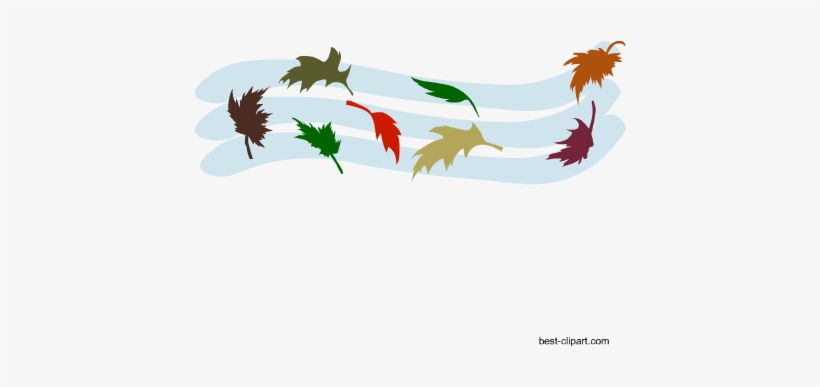 Fall Leaves Flying In Air, Free Clip Art - Sun And Wind Clipart, transparent png #2827267