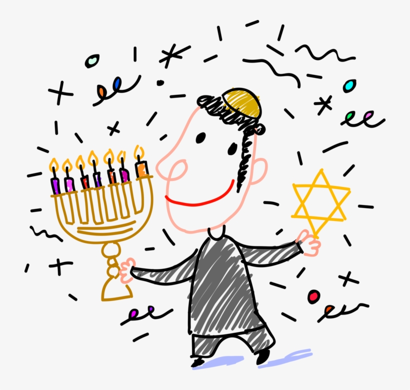 Vector Illustration Of Jewish Boy In Synagogue With, transparent png #2827502