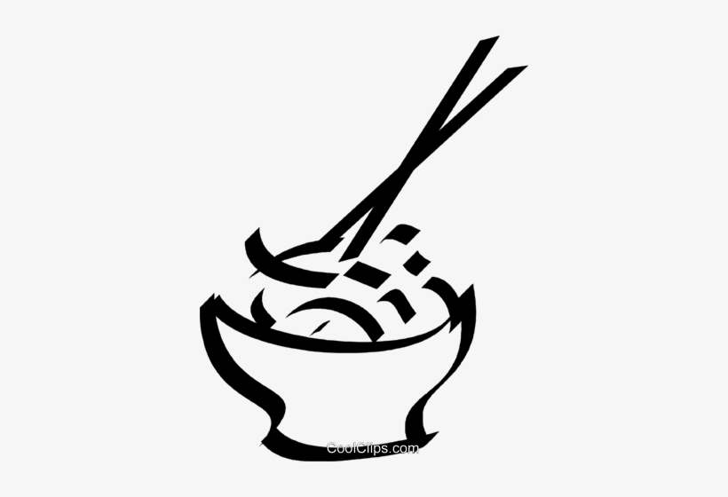 Bowl Of Rice And Chop Sticks Royalty Free Vector Clip - Clip Art, transparent png #2827794