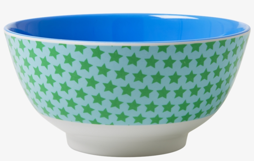 Blue & Green Star Print Melamine Two Tone Bowl By Rice - Rice Melamine Bowls, transparent png #2827968