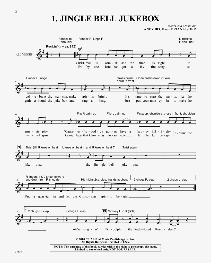 Thumbnail Jingle Bell Jukebox The Flip Side - Jingle Bell Jukebox Sheet Music, transparent png #2828091